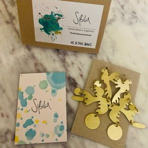 Brand New Sibilia Two Little Birds Earrings